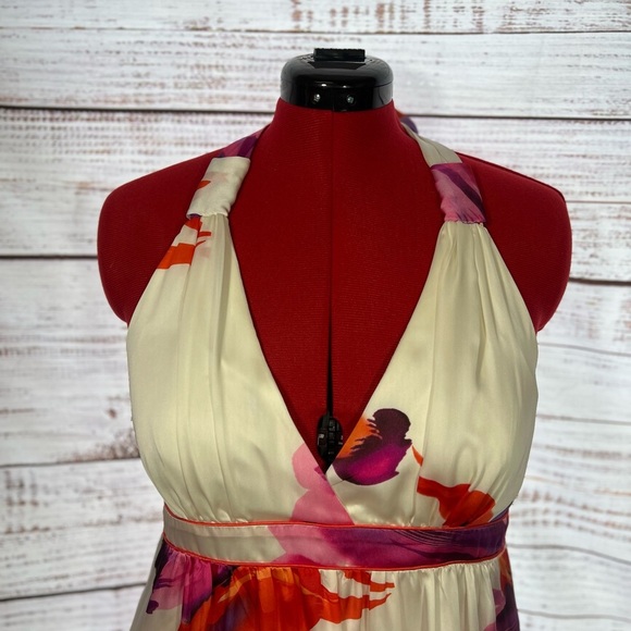 Bisou Bisou Cream and Red Halter Sundress - Picture 2 of 7
